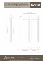 <Bloc-porte vitré sans montant double vantaux égaux Ep.40 va et vient avec jonction anti pince-doigts et pivots de porte SEVAX sur traverse bois en réhabilitation d'une huisserie bois