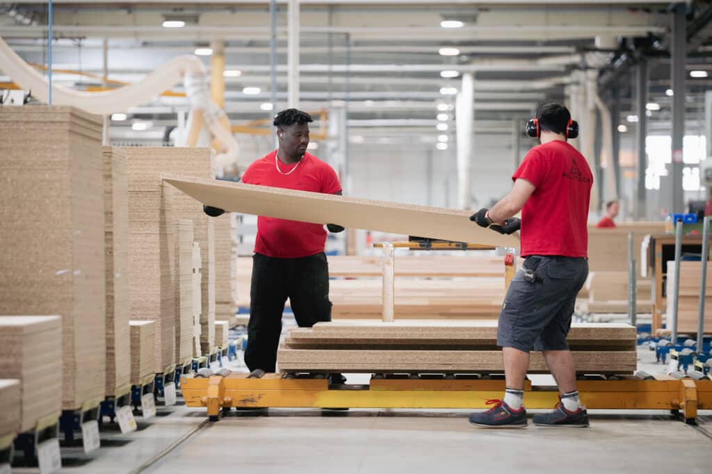 sélection d'une galette pour la fabrication des portes techniques polytech